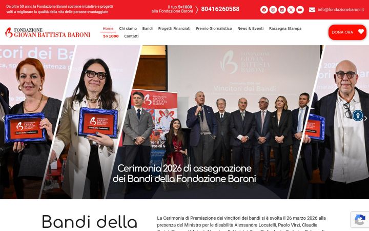Ekraanipilt saidist fondazionebaroni.it