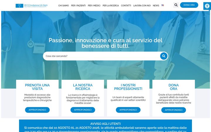 Ekraanipilt saidist fondazionebietti.it