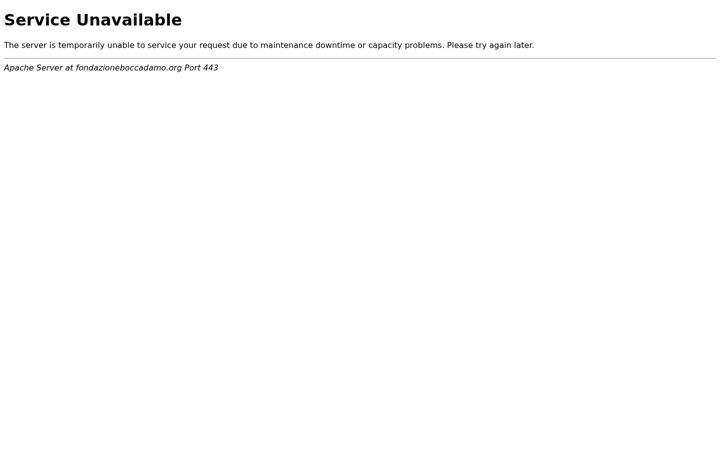 Screenshot of fondazioneboccadamo.org