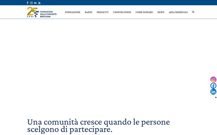 Screenshot of fondazionebresciana.org