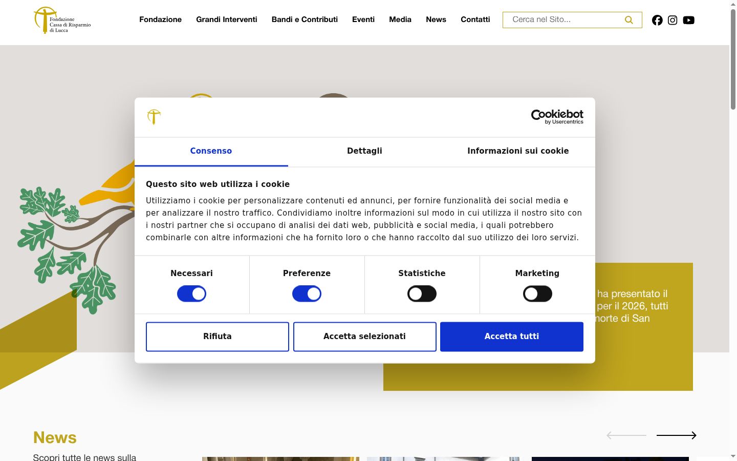 Snímek obrazovky baneru souhlasu zobrazeného před jakoukoli interakcí