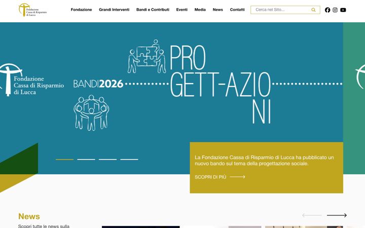 Screenshot of fondazionecarilucca.it