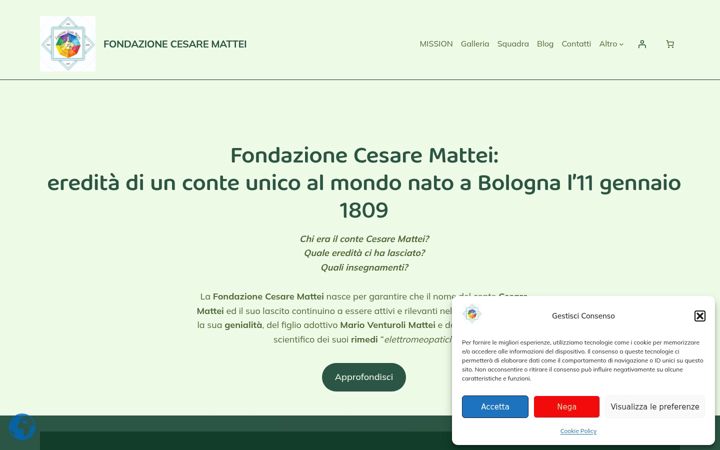 Képernyőkép: fondazionecesaremattei.net