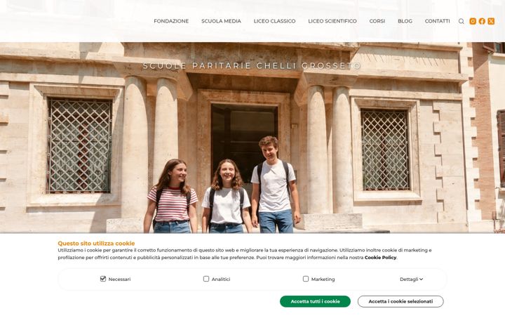Screenshot van fondazionechelli.edu.it