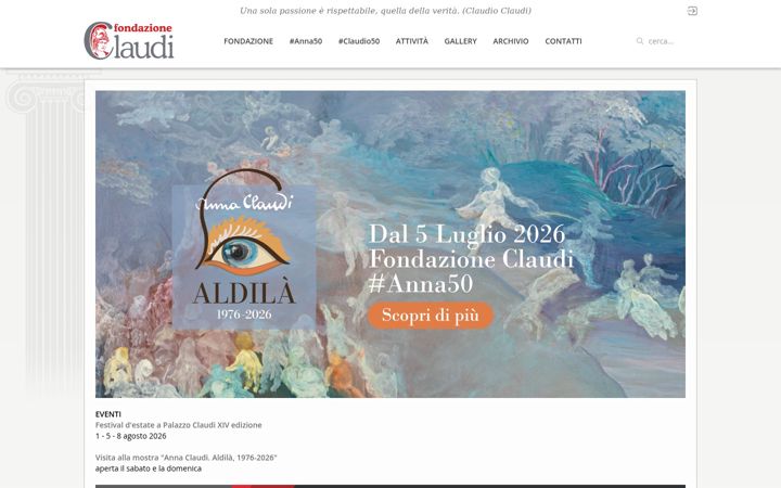 Screenshot van fondazioneclaudi.it