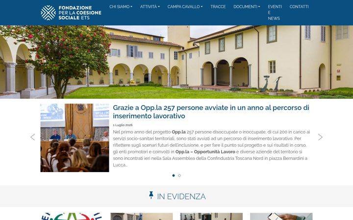 Screenshot of fondazionecoesionesociale.it