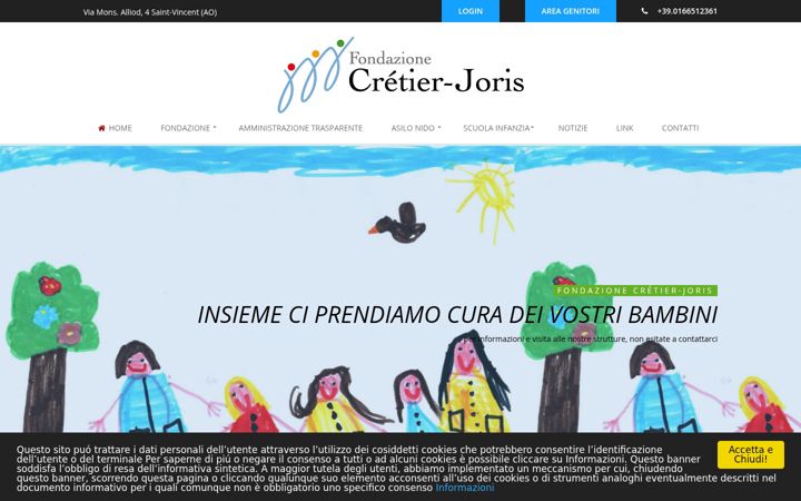 Screenshot of fondazionecretier-joris.it