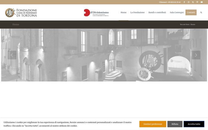 Screenshot of fondazionecrtortona.it