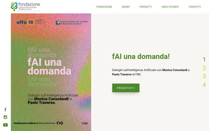 Screenshot of fondazionecrvaldinon.it