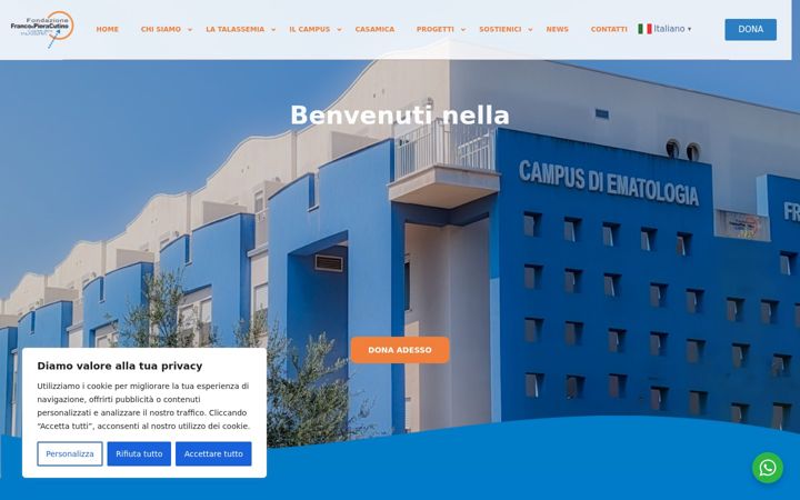 Snimka zaslona za fondazionecutino.it