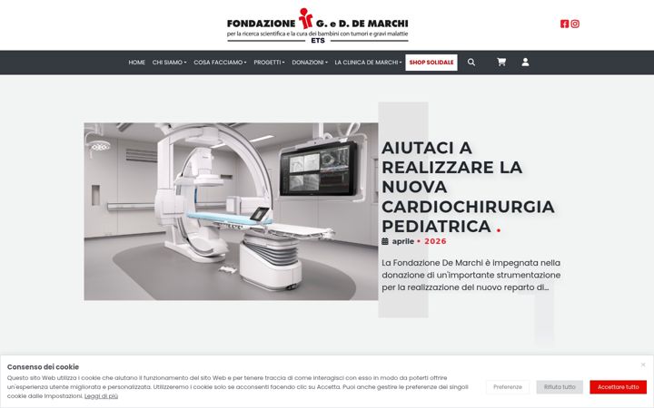 Snimka zaslona za fondazionedemarchi.it