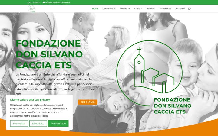 Snimka zaslona za fondazionedoncaccia.it