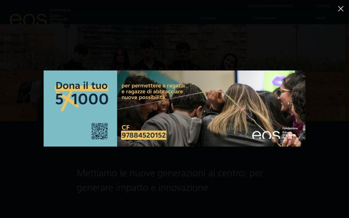 Screenshot of fondazioneeos.it