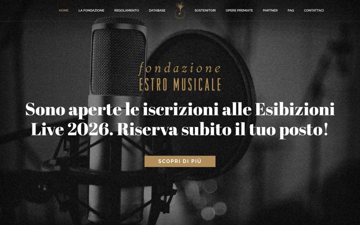 Screenshot of fondazioneestromusicale.org