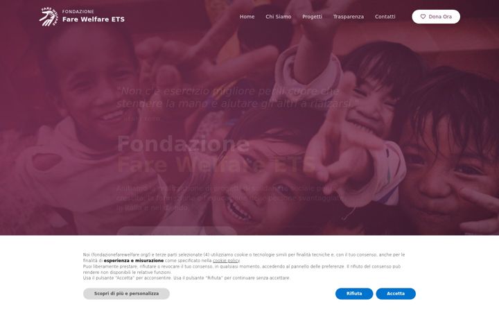 Screenshot of fondazionefarewelfare.org