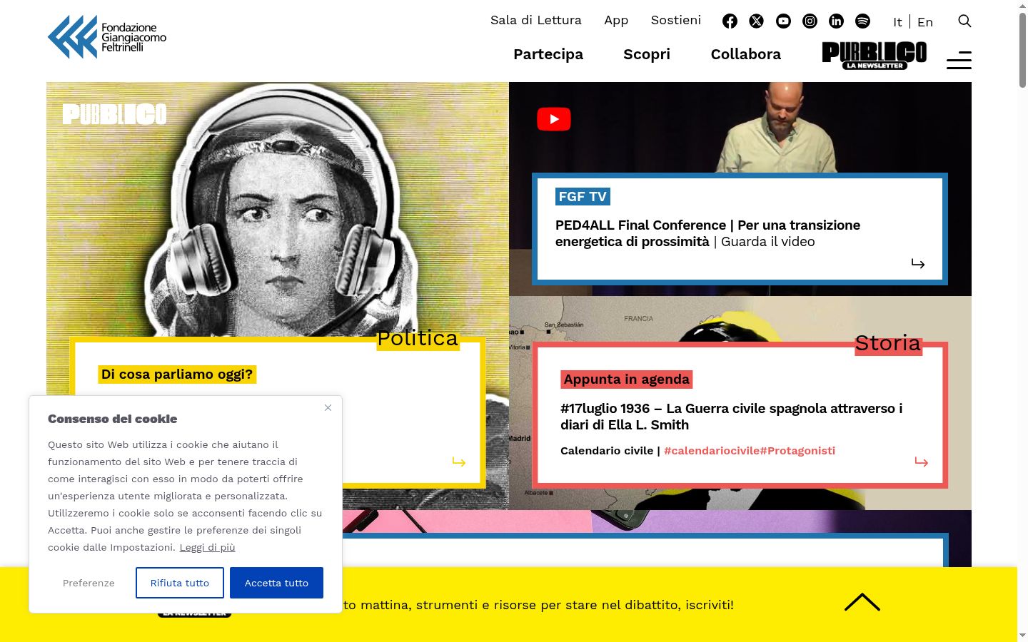 Capture d'écran de la bannière de consentement affichée avant toute interaction