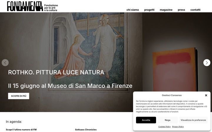 Zrzut ekranu fondazionefondamenta.it