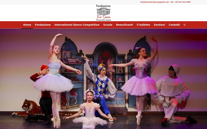 Screenshot van fondazionefordance.it