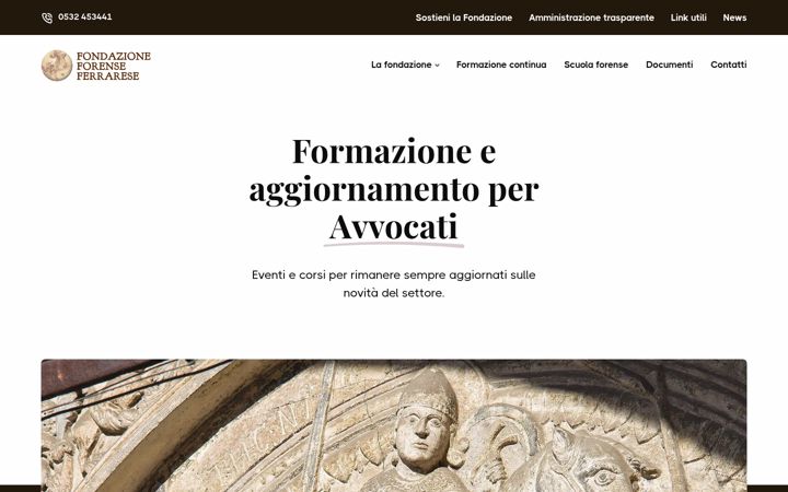 Zrzut ekranu fondazioneforenseferrarese.it