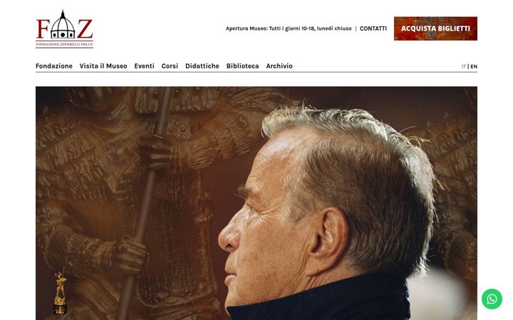 Screenshot of fondazionefrancozeffirelli.com