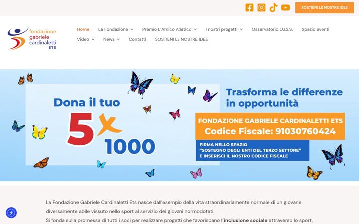 Screenshot van fondazionegabrielecardinaletti.it