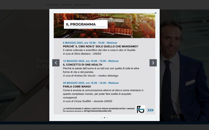 Screenshot of fondazionegarbi.org