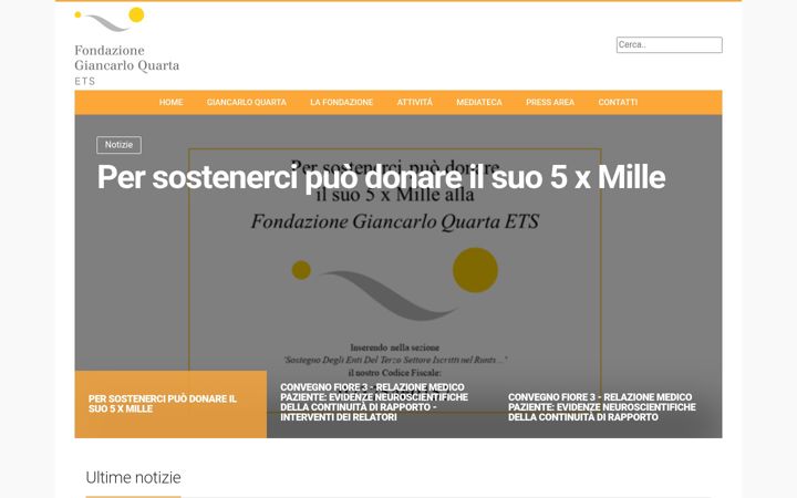 Screenshot van fondazionegiancarloquarta.it
