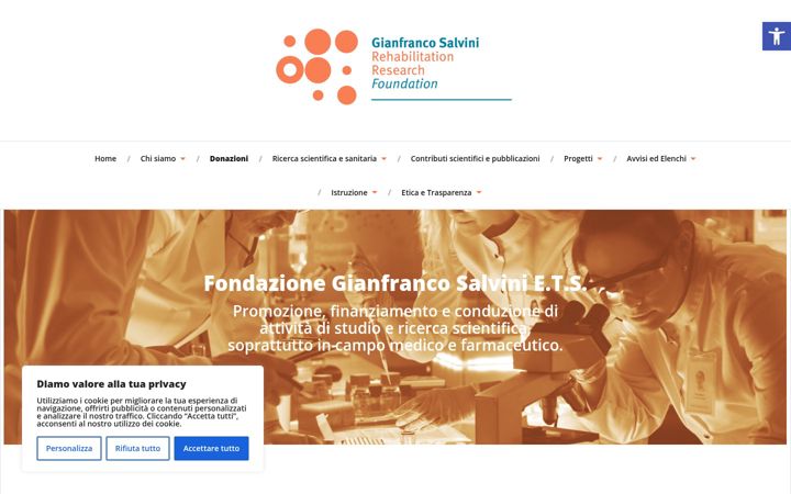 Screenshot van fondazionegianfrancosalvini.it