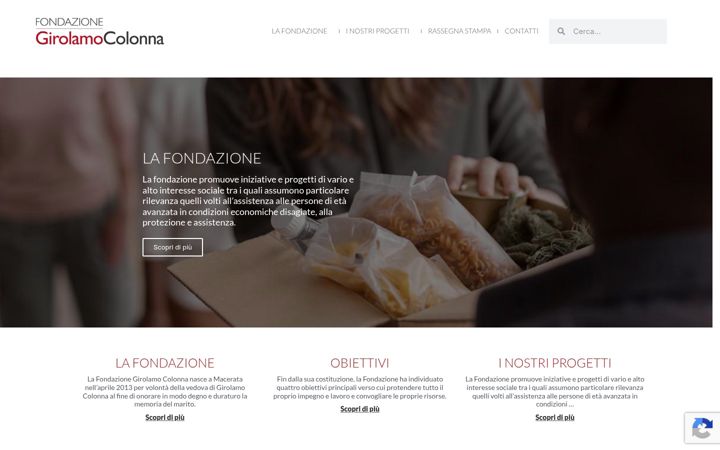 Screenshot of fondazionegirolamocolonna.org
