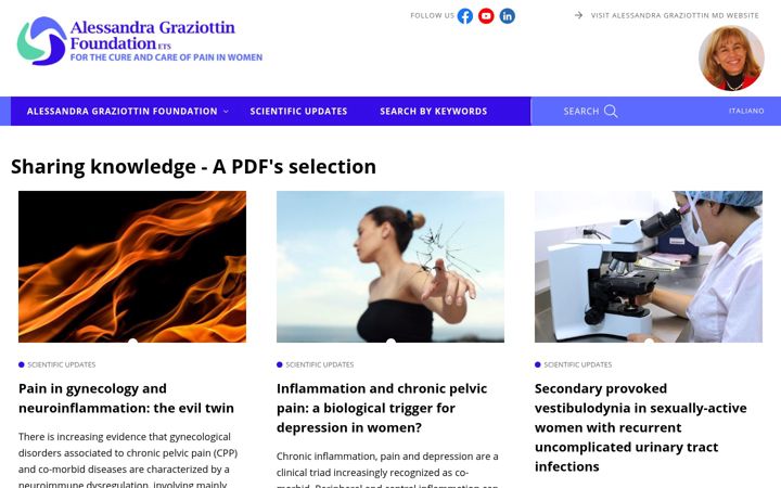 Screenshot of fondazionegraziottin.org