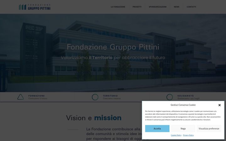 Screenshot of fondazionegruppopittini.it