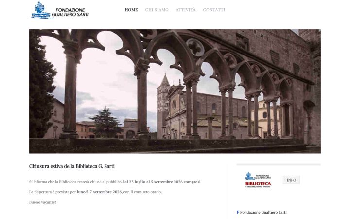 Screenshot του fondazionegualtierosarti.it