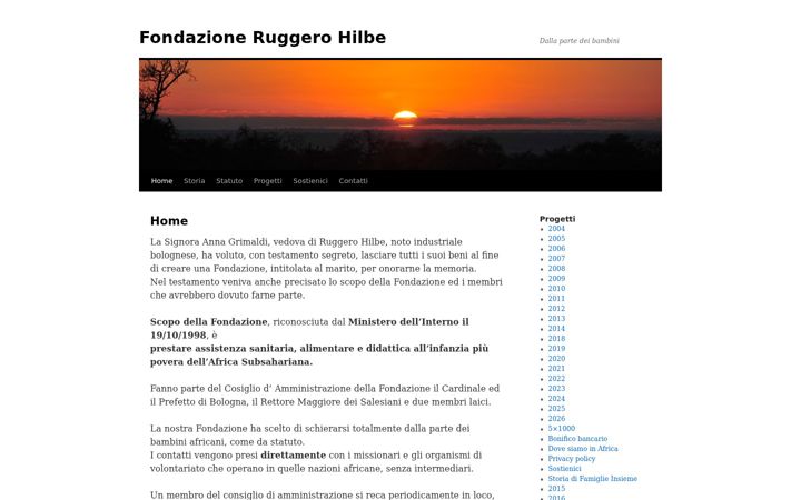 Screenshot of fondazionehilbe.com