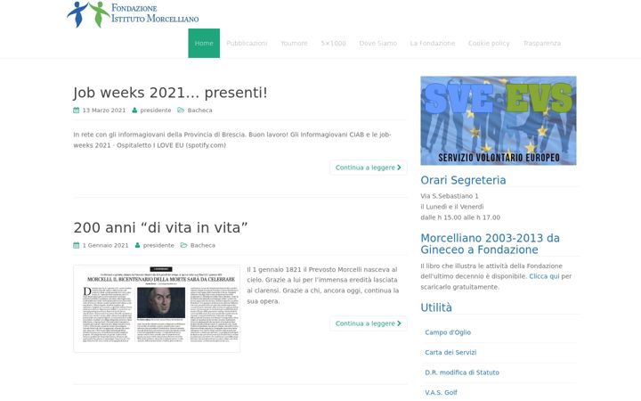 Screenshot of fondazioneistitutomorcelliano.it