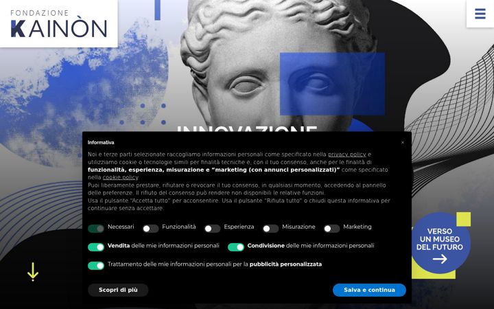 Screenshot ta' fondazionekainon.it