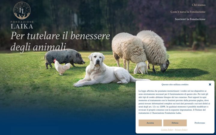 Screenshot ta' fondazionelaika.it