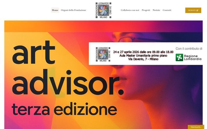 Screenshot ta' fondazioneleonardodavinci.it