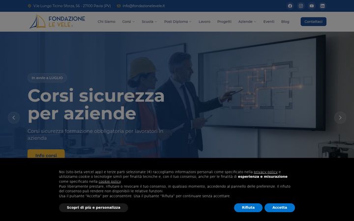 Screenshot ta' fondazionelevele.it