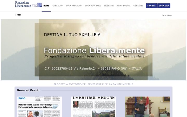 Screenshot of fondazioneliberamente.it