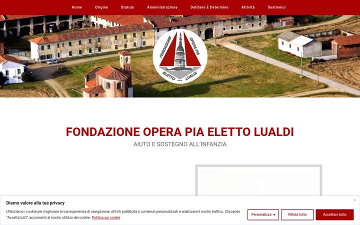 Screenshot ta' fondazionelualdinovara.it