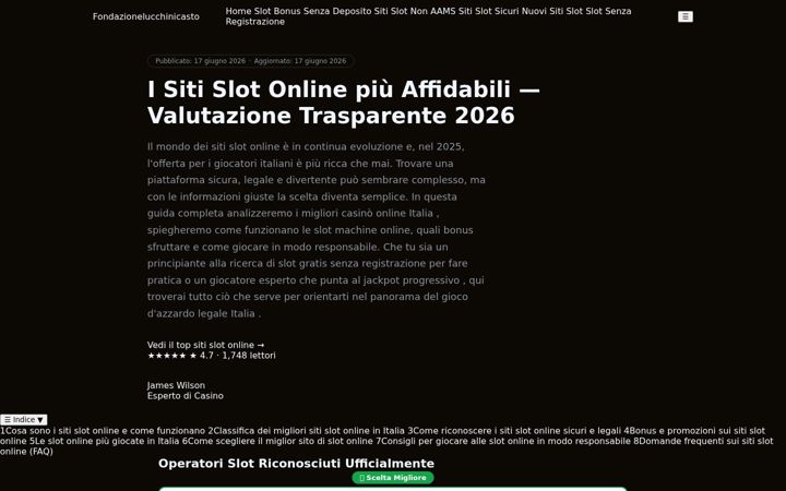 Screenshot of fondazionelucchinicasto.it