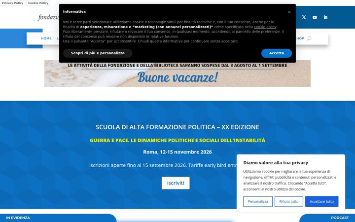 Screenshot ta' fondazionemagnacarta.it