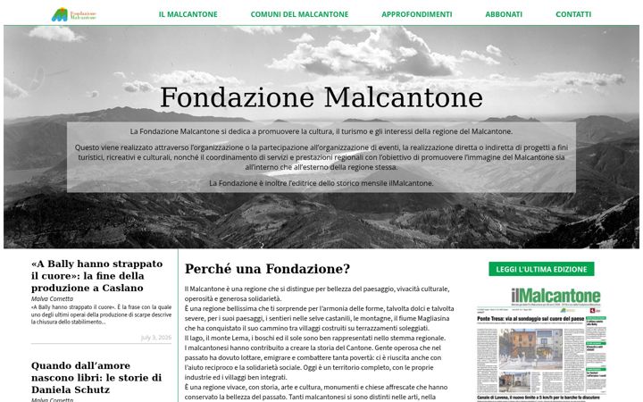 Screenshot of fondazionemalcantone.ch