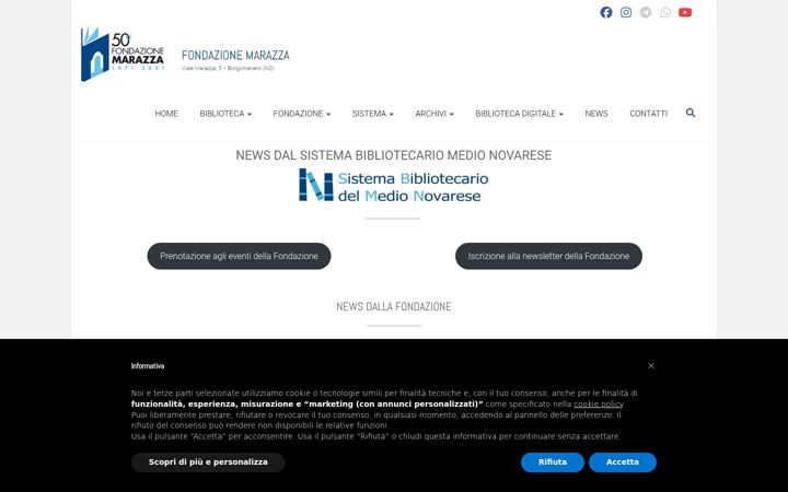 Screenshot of fondazionemarazza.it