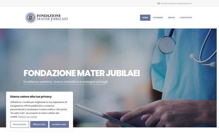 Screenshot of fondazionematerjubilaei.com