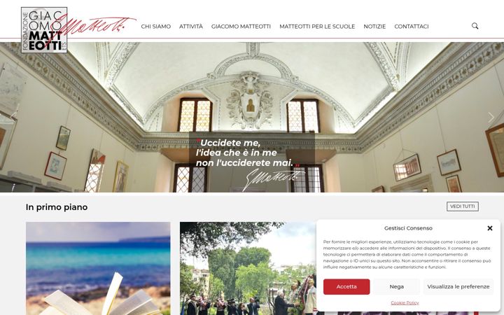 Screenshot ta' fondazionematteottiets.it