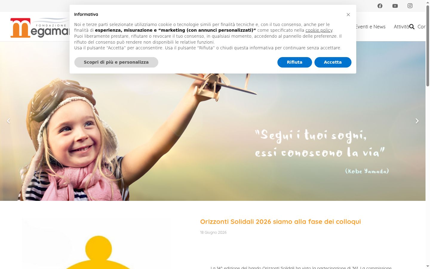 Screenshot tal-banner tal-kunsens muri qabel kwalunkwe interazzjoni