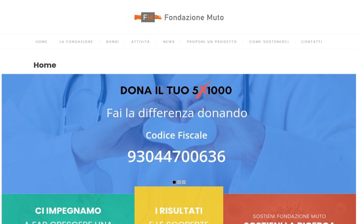 Screenshot ta' fondazionemuto.it
