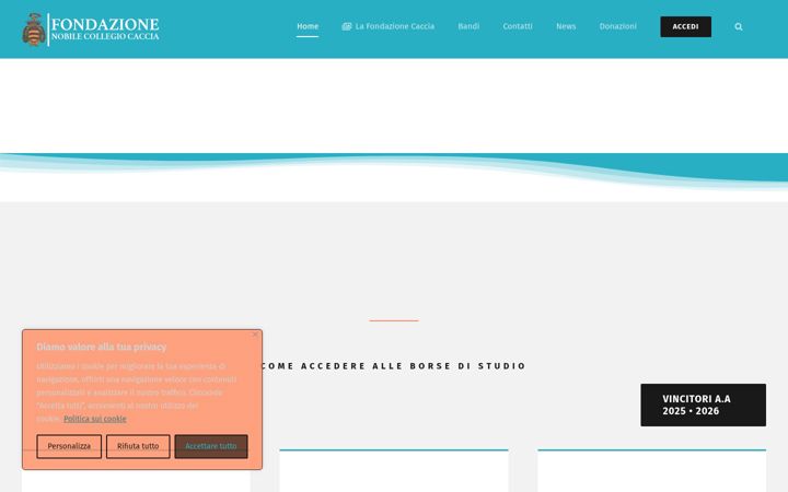 Screenshot ta' fondazionenobilecollegiocaccia.it