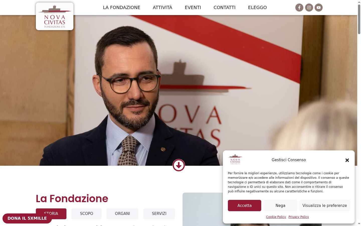 Sutikimo reklamjuostės, rodytos prieš bet kokią sąveiką, ekrano kopija